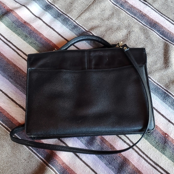 Vintage Black Leather Crossbody Purse - Picture 4 of 15